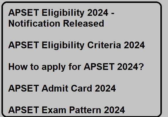 APSET Eligibility 2024